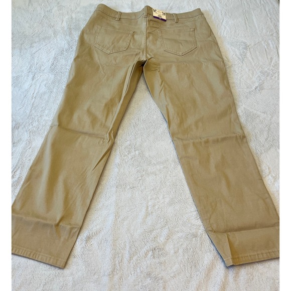 Jachs Girlfriend New York Tan Straight‎ Leg Ankle Pants Size 14 - Picture 9 of 10